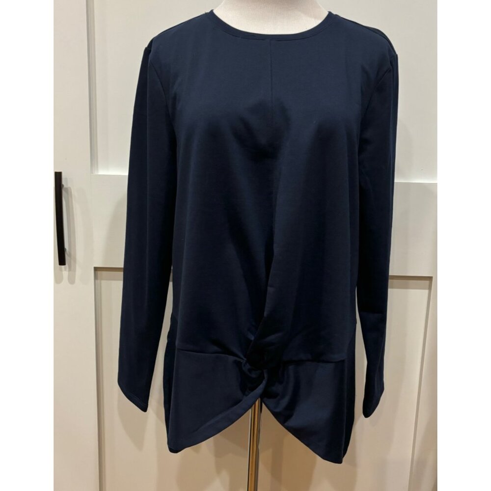 H by Halston‎ Long Sleeve Front Twist Top - Size L
